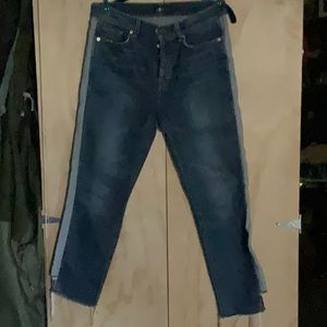 7 for all mankind straight leg distressed jeans size 29